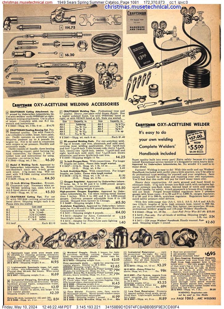 1949 Sears Spring Summer Catalog, Page 1081