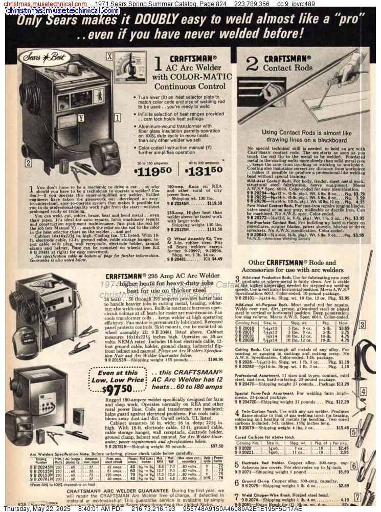 1971 Sears Spring Summer Catalog, Page 824