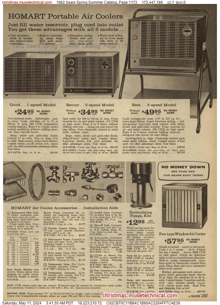 1962 Sears Spring Summer Catalog, Page 1173
