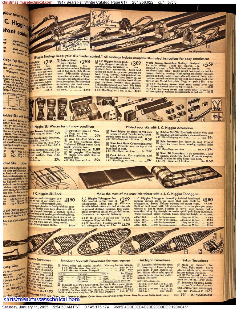 1947 Sears Fall Winter Catalog, Page 617