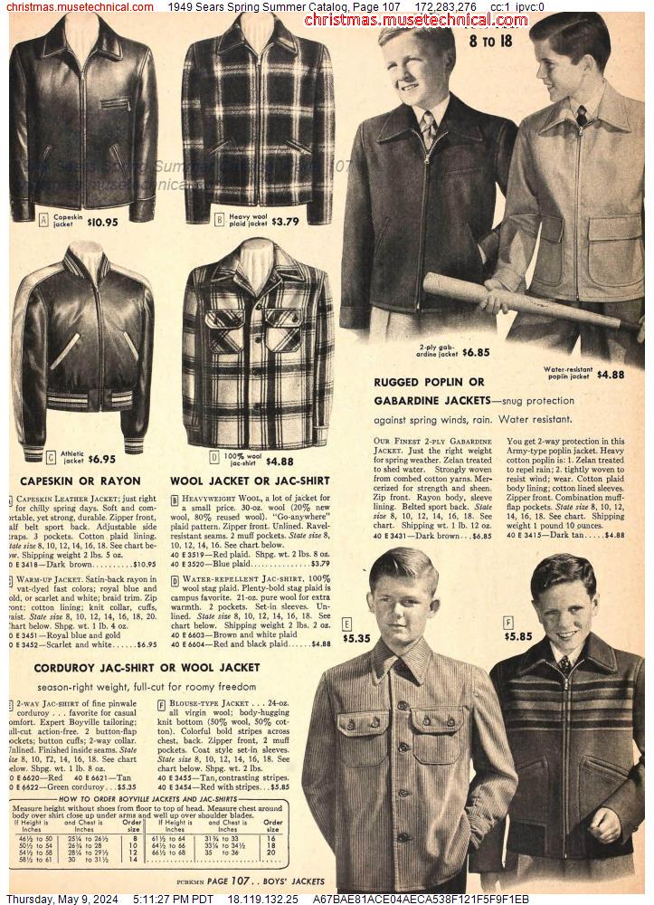 1949 Sears Spring Summer Catalog, Page 107