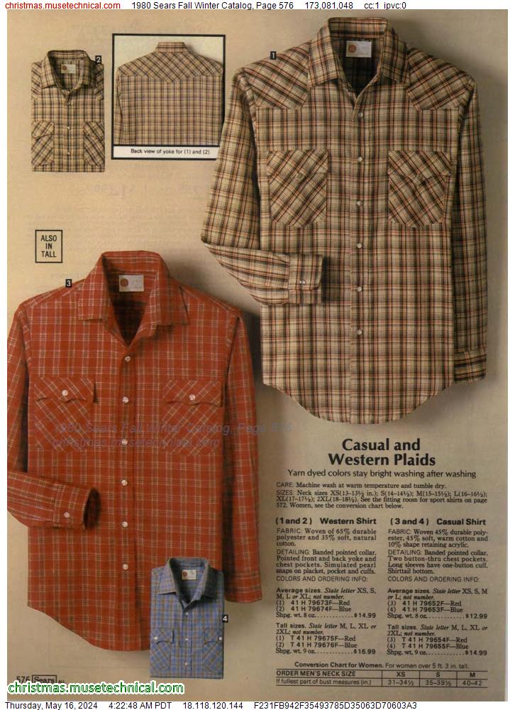 1980 Sears Fall Winter Catalog, Page 576