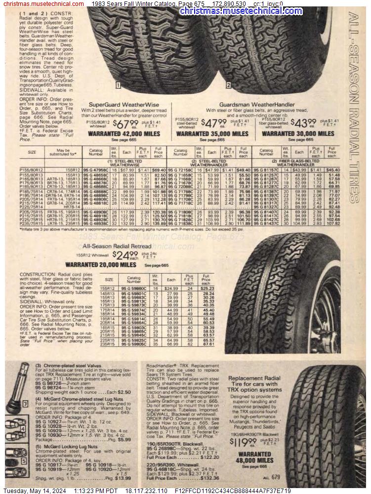 1983 Sears Fall Winter Catalog, Page 675