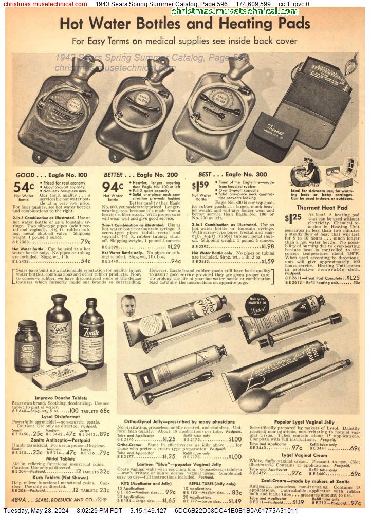 1943 Sears Spring Summer Catalog, Page 596