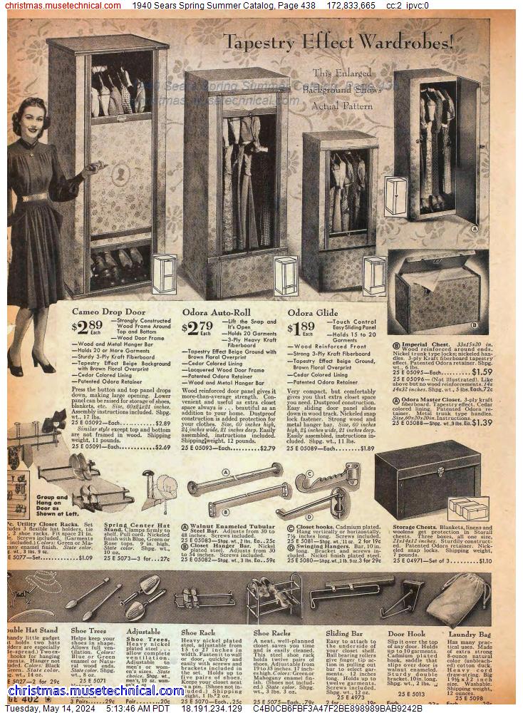1940 Sears Spring Summer Catalog, Page 438