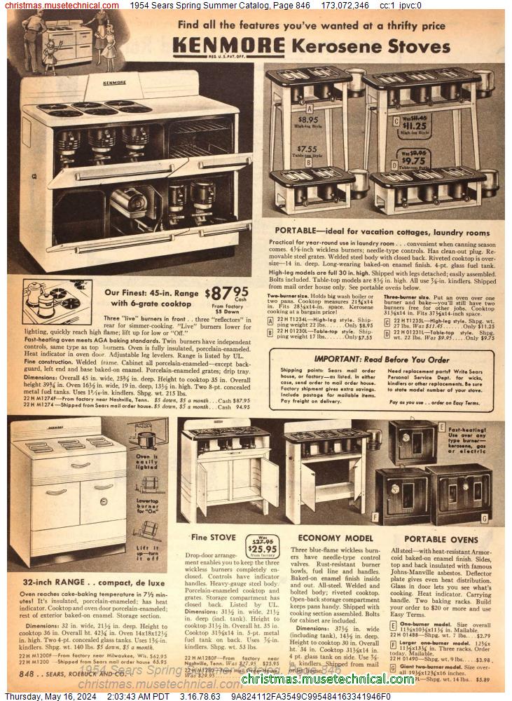 1954 Sears Spring Summer Catalog, Page 846