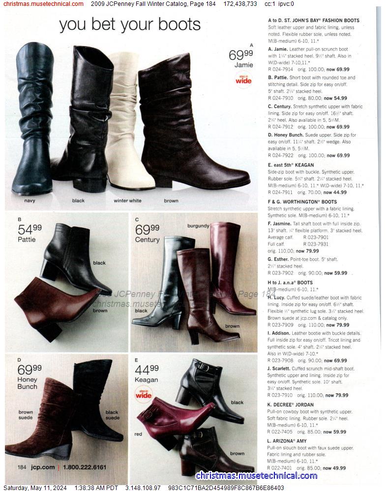 2009 JCPenney Fall Winter Catalog, Page 184
