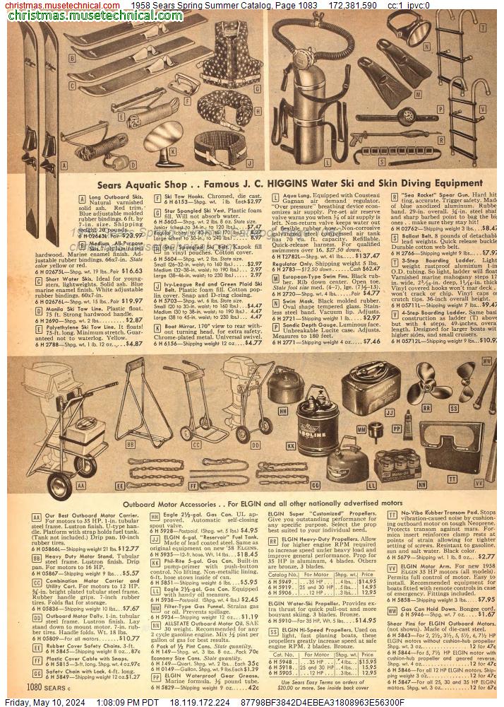 1958 Sears Spring Summer Catalog, Page 1083