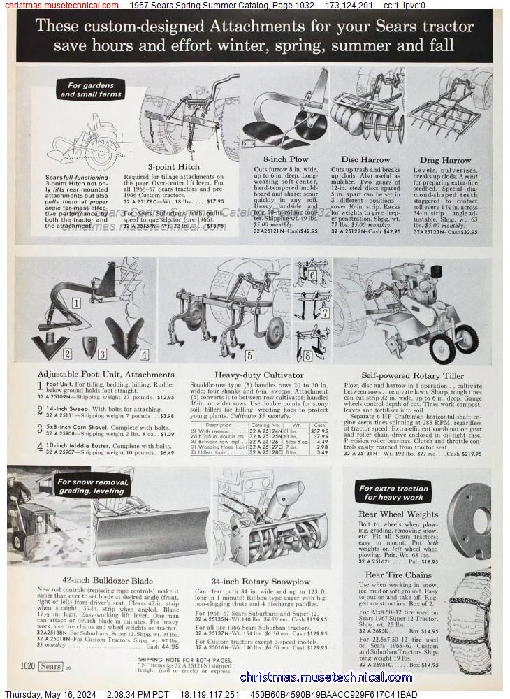 1967 Sears Spring Summer Catalog, Page 1032