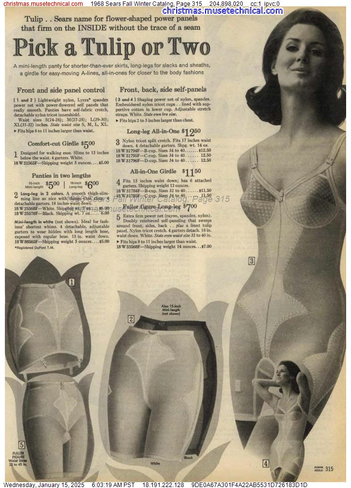 1968 Sears Fall Winter Catalog, Page 315