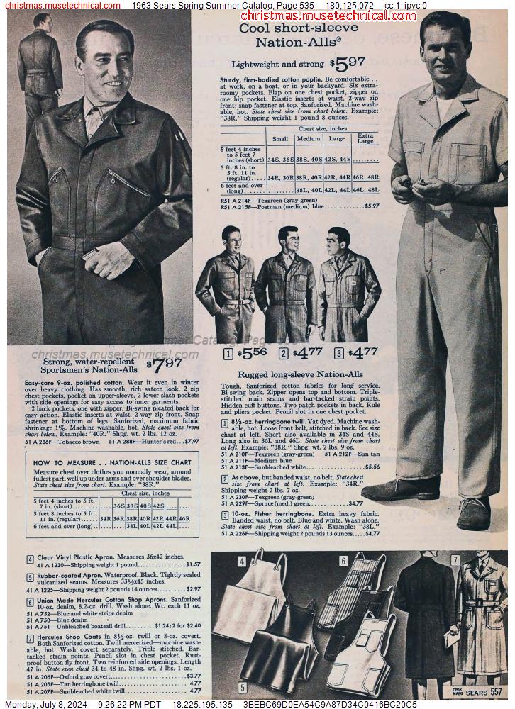 1963 Sears Spring Summer Catalog, Page 535