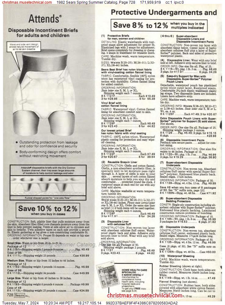 1982 Sears Spring Summer Catalog, Page 728