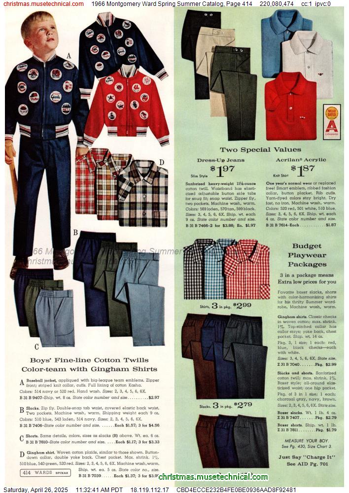 1966 Montgomery Ward Spring Summer Catalog, Page 414