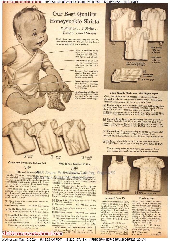 1958 Sears Fall Winter Catalog, Page 460