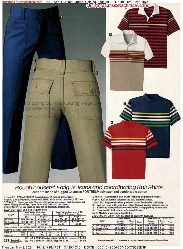 1982 Sears Spring Summer Catalog, Page 398