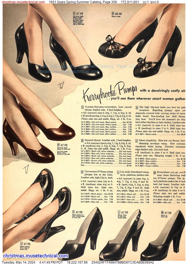 1951 Sears Spring Summer Catalog, Page 309