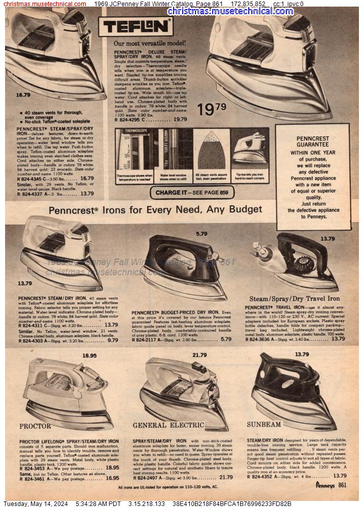 1969 JCPenney Fall Winter Catalog, Page 861