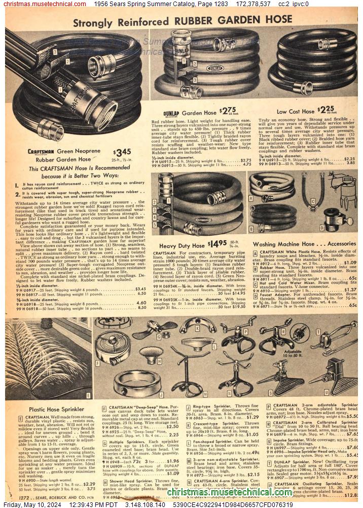 1956 Sears Spring Summer Catalog, Page 1283
