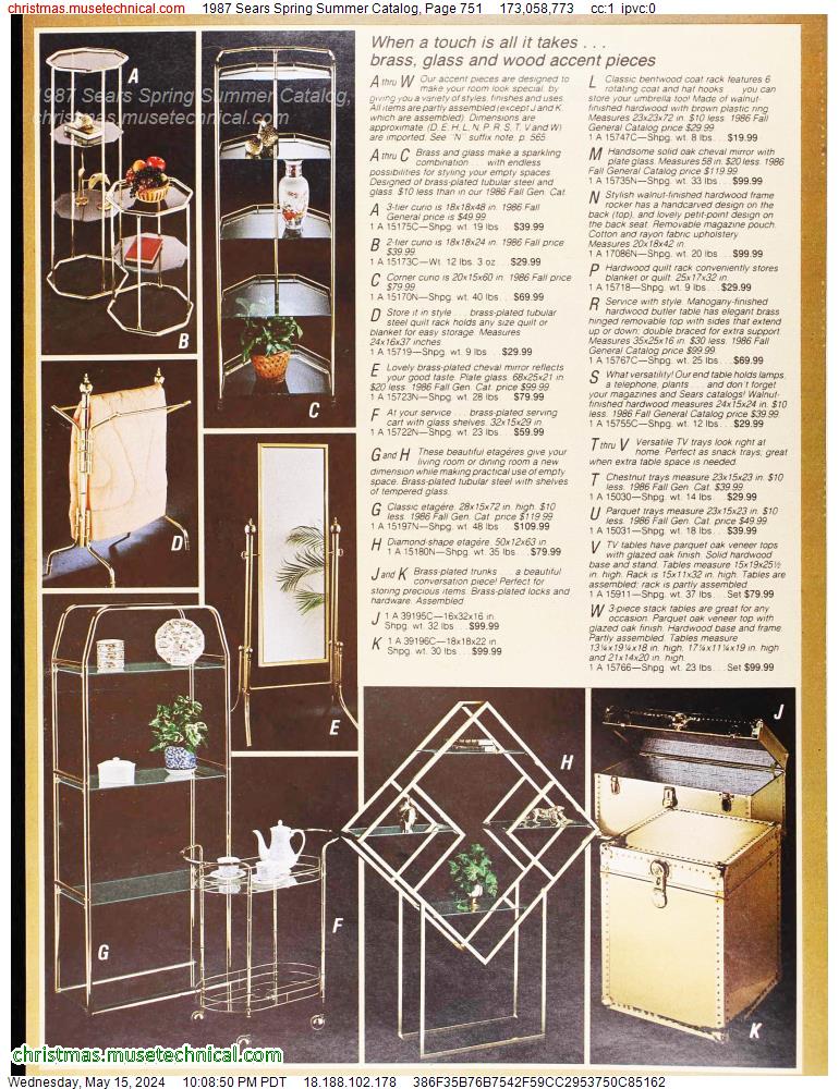 1987 Sears Spring Summer Catalog, Page 751