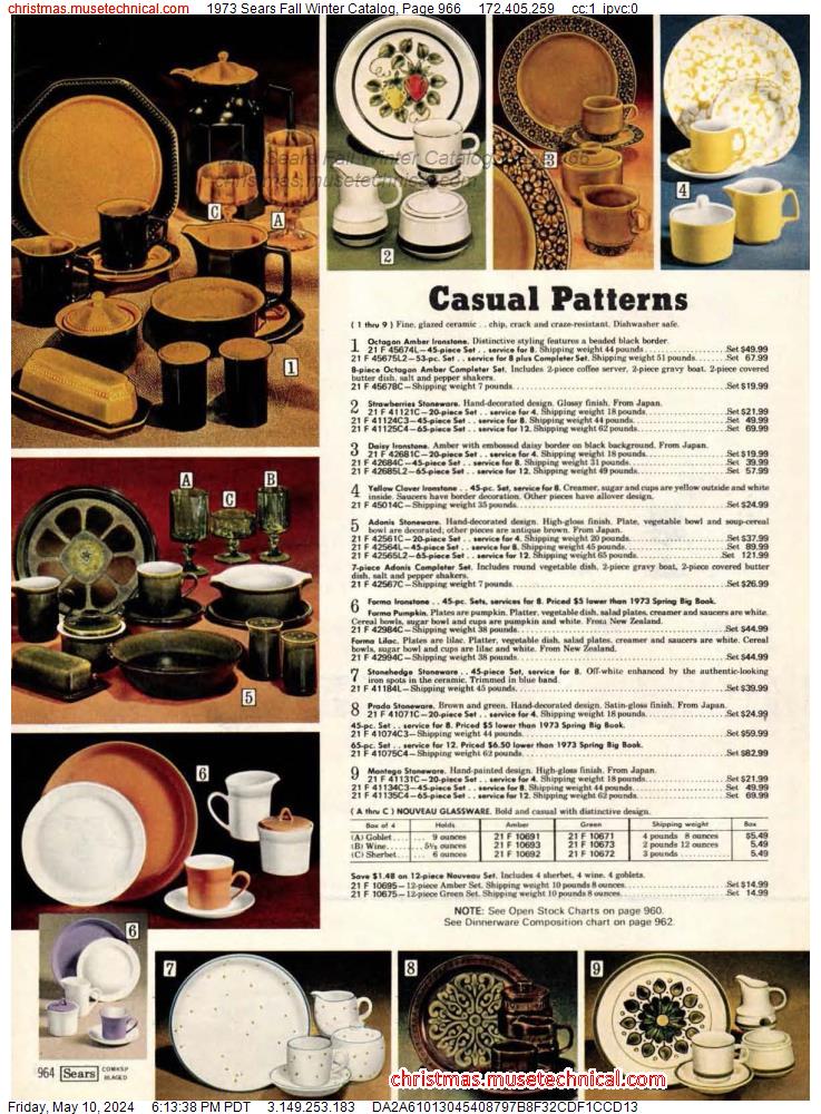 1973 Sears Fall Winter Catalog, Page 966