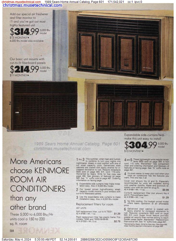 1989 Sears Home Annual Catalog, Page 601
