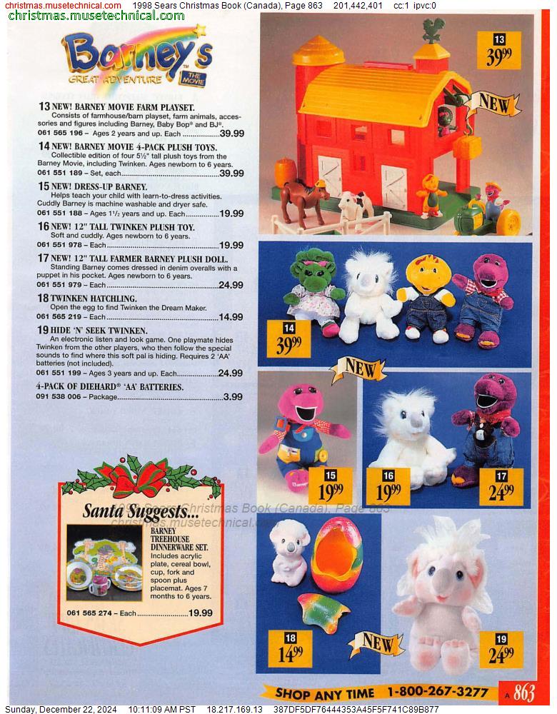 1998 Sears Christmas Book (Canada), Page 863