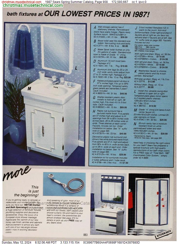 1987 Sears Spring Summer Catalog, Page 908