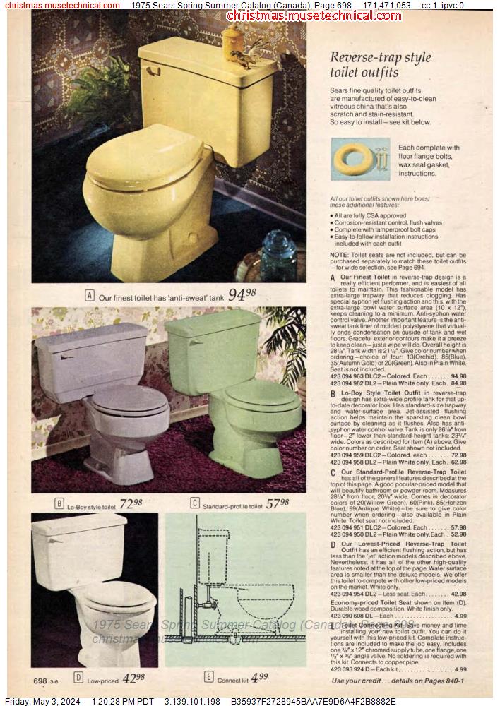 1975 Sears Spring Summer Catalog (Canada), Page 698