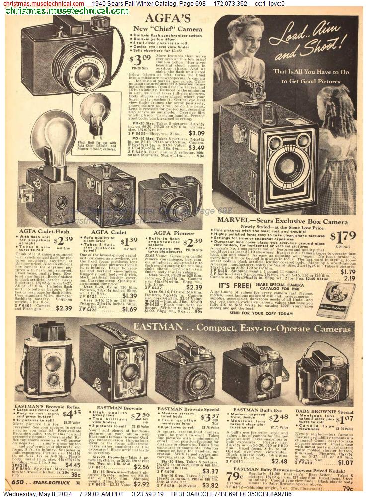 1940 Sears Fall Winter Catalog, Page 698