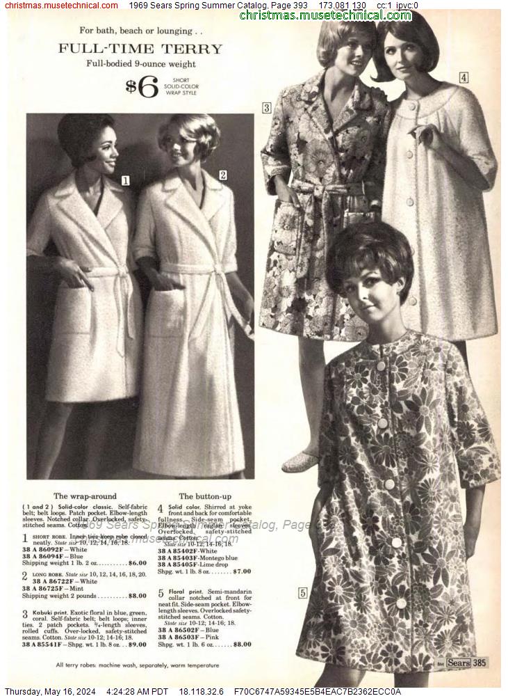 1969 Sears Spring Summer Catalog, Page 393