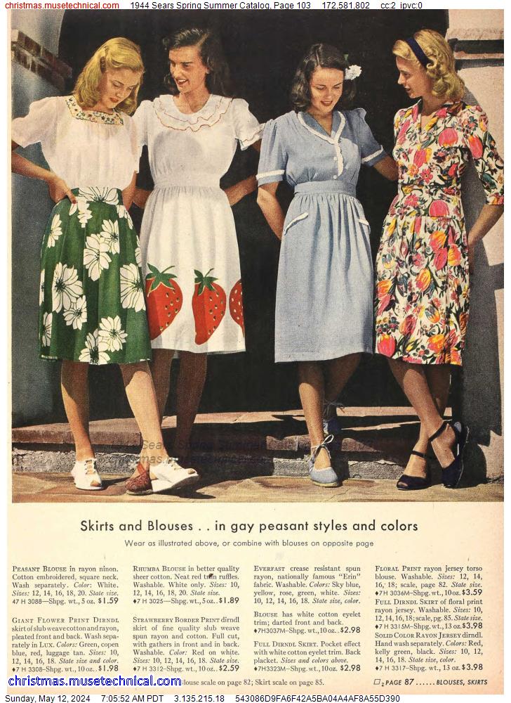 1944 Sears Spring Summer Catalog, Page 103