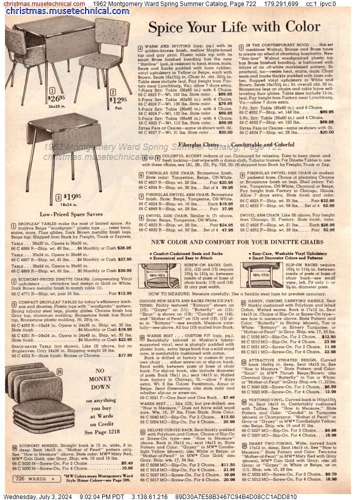 1962 Montgomery Ward Spring Summer Catalog, Page 722