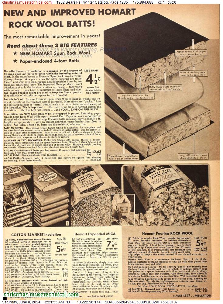 1952 Sears Fall Winter Catalog, Page 1235