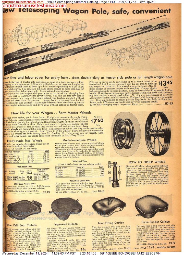 1947 Sears Spring Summer Catalog, Page 1113