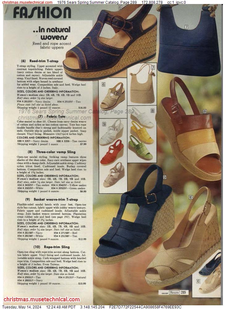 1976 Sears Spring Summer Catalog, Page 289