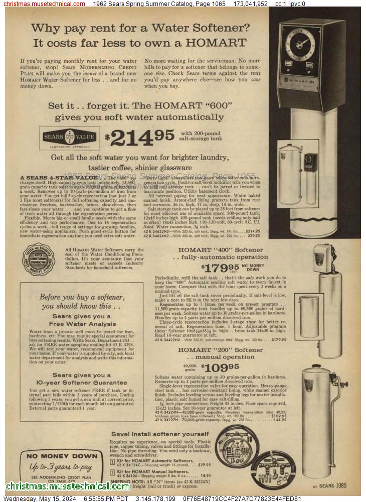 1962 Sears Spring Summer Catalog, Page 1065