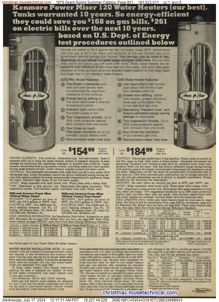 1979 Sears Spring Summer Catalog, Page 851