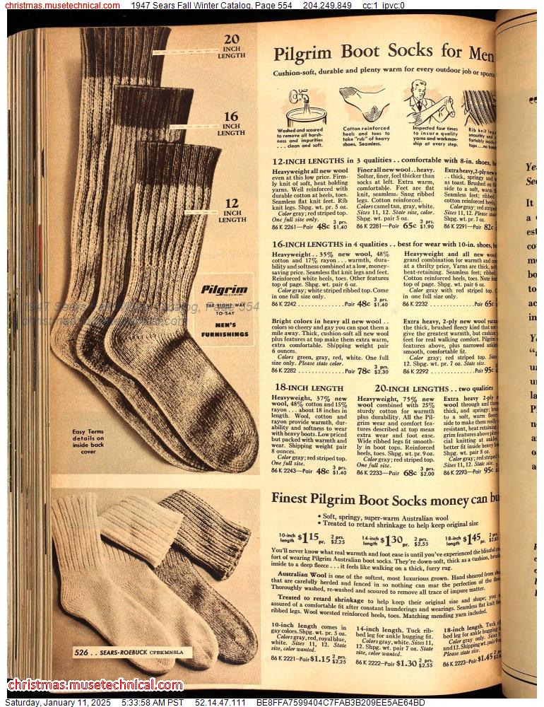 1947 Sears Fall Winter Catalog, Page 554