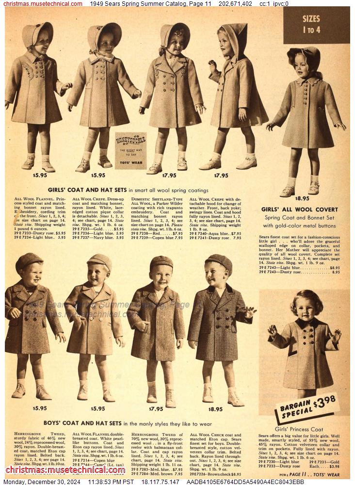 1949 Sears Spring Summer Catalog, Page 11