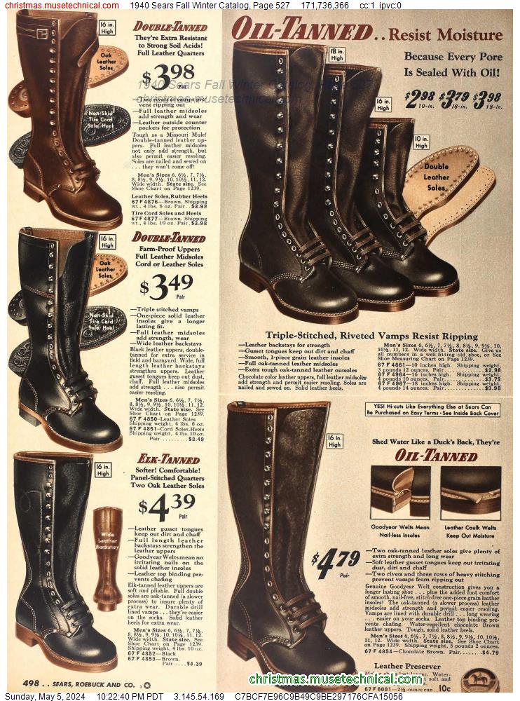 1940 Sears Fall Winter Catalog, Page 527