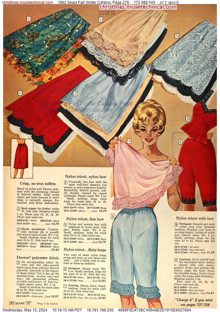 1962 Sears Fall Winter Catalog, Page 278