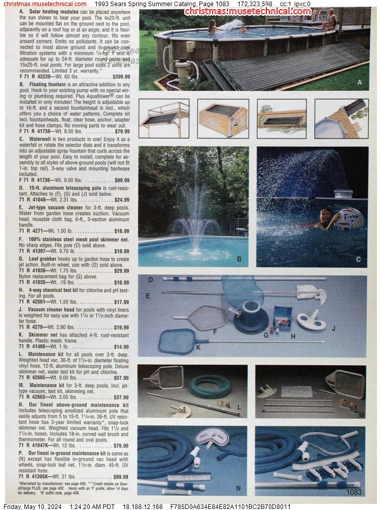 1993 Sears Spring Summer Catalog, Page 1083
