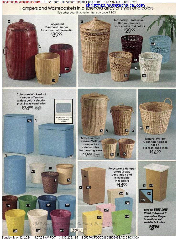 1982 Sears Fall Winter Catalog, Page 1296