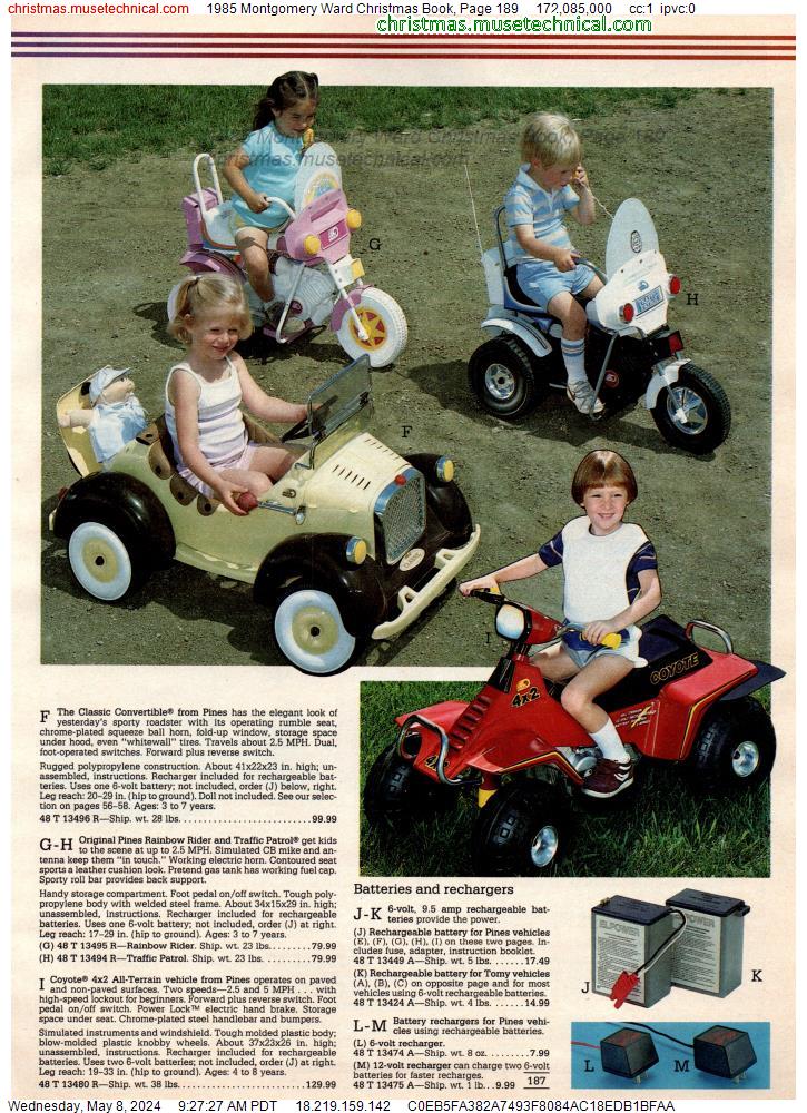 1985 Montgomery Ward Christmas Book, Page 189