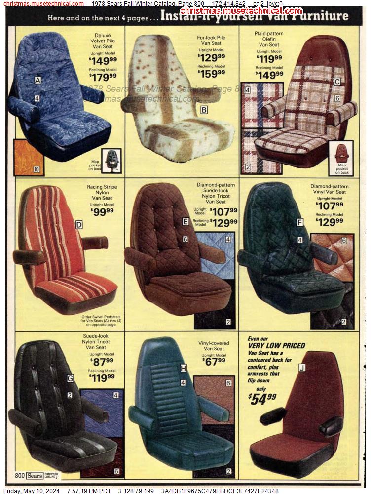 1978 Sears Fall Winter Catalog, Page 800