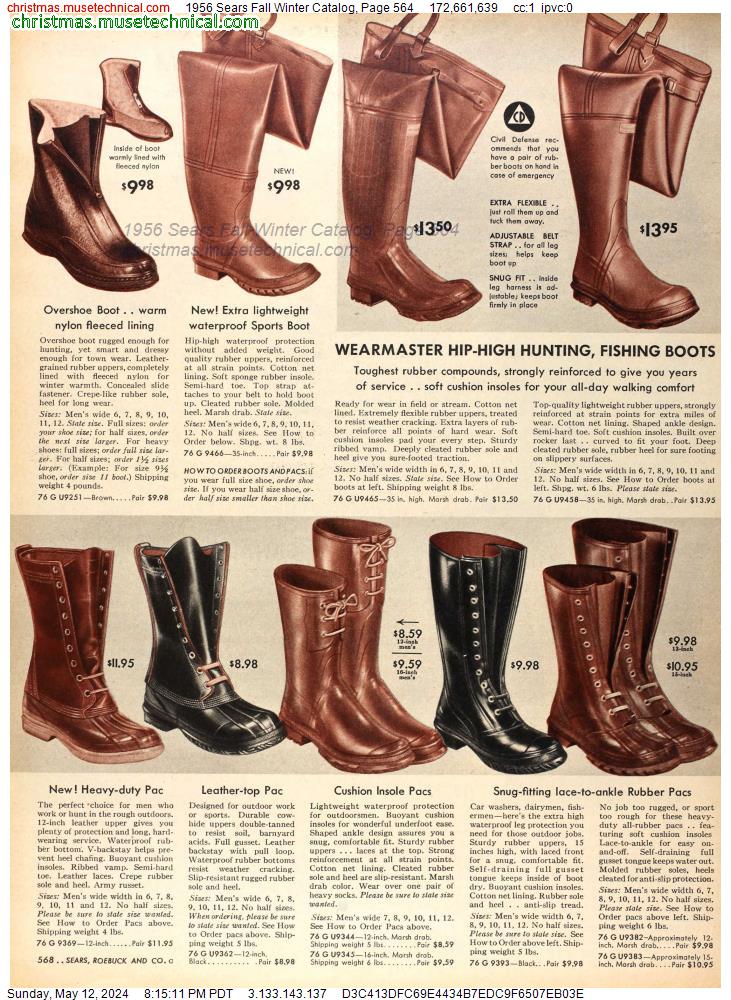 1956 Sears Fall Winter Catalog, Page 564