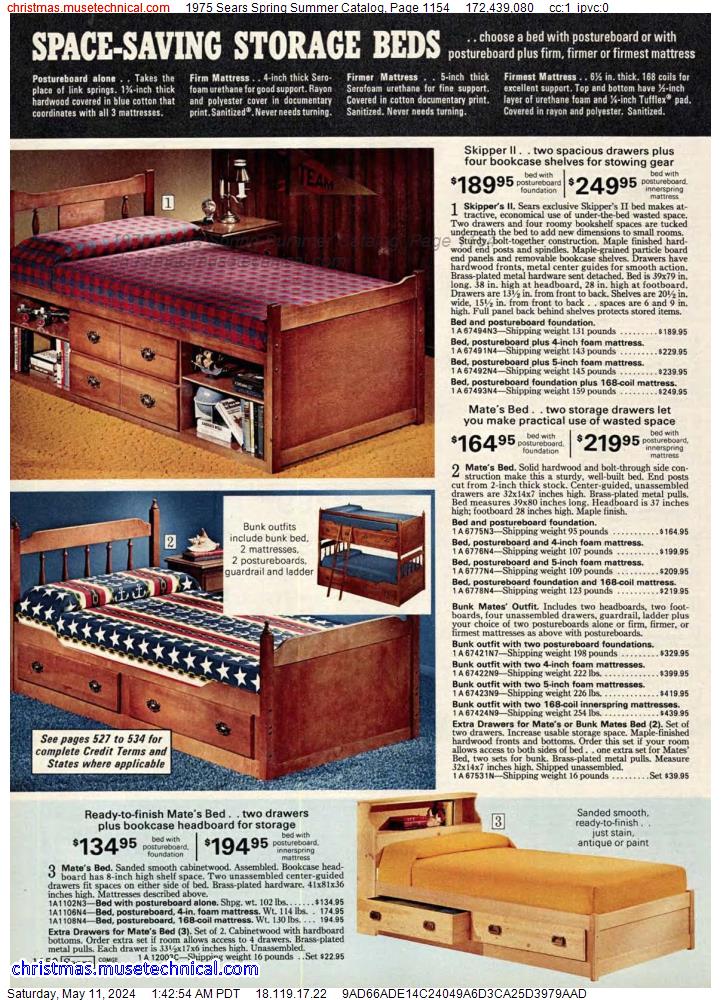 1975 Sears Spring Summer Catalog, Page 1154