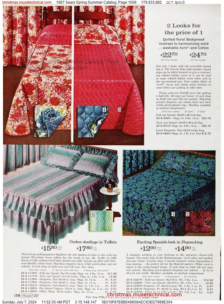 1967 Sears Spring Summer Catalog, Page 1509