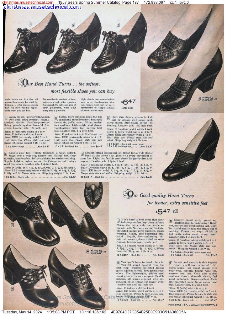 1957 Sears Spring Summer Catalog, Page 187