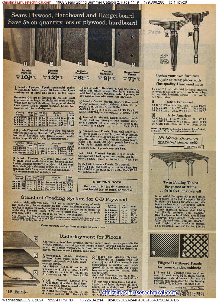 1968 Sears Spring Summer Catalog 2, Page 1149